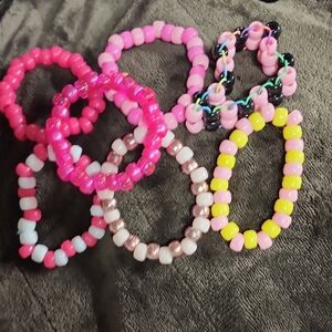 Colorful Beaded Kids Bracelets Set